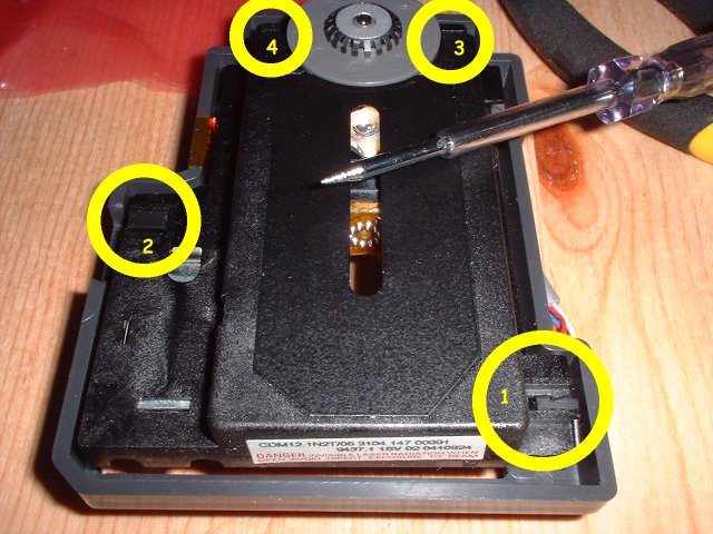 All 4 suspension mounts marked